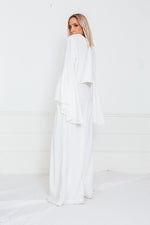 Sophisticated Bell-Sleeve Top - White