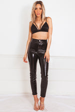 Satin Bralette - Black