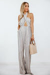 Halter Palazzo Jumpsuit with Tie Detail