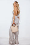 Halter Palazzo Jumpsuit with Tie Detail