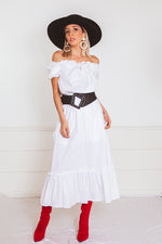 Off-the-Shoulder Midi Dress
