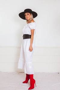 Off-the-Shoulder Midi Dress