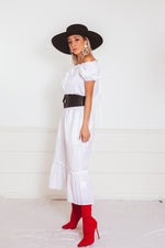 Off-the-Shoulder Midi Dress