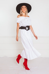 Off-the-Shoulder Midi Dress