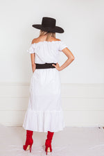 Off-the-Shoulder Midi Dress