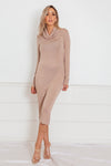 Knit Midi Dress - Nude