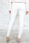 Ripped-Knee Skinny Denim Pants - White /// Only 1-S Left /// - Haute & Rebellious