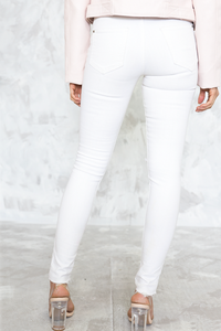 Ripped-Knee Skinny Denim Pants - White /// Only 1-S Left /// - Haute & Rebellious