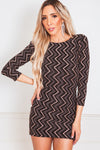 Metallic Body-Con Mini Dress