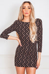 Metallic Body-Con Mini Dress