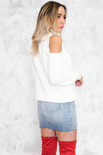 Sweater with Shoulder Cutouts