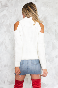 Sweater with Shoulder Cutouts