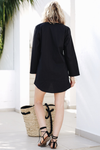 Lace-Up Beach Tunic - Black - Haute & Rebellious