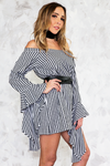 Gingham Off Shoulder Dress