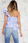 One Shoulder Top with Ruffle