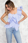One Shoulder Top with Ruffle