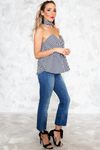 Hey Mama Gingham Top with Choker - Haute & Rebellious