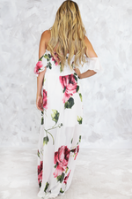 Make Nice Off-Shoulder Floral Midi - Haute & Rebellious