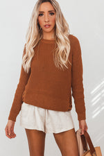Knit Sweater With Side Lace-Up Detail