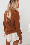 Knit Sweater With Side Lace-Up Detail