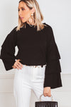 Ruffle Tiered Sleeve Sweater