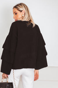 Ruffle Tiered Sleeve Sweater