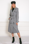 Checkered Trench Coat