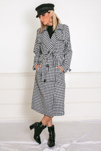 Checkered Trench Coat