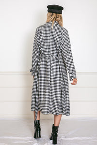 Checkered Trench Coat