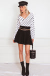 Polka Dot Top with Long Sleeves