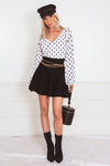 Polka Dot Top with Long Sleeves