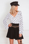 Polka Dot Top with Long Sleeves
