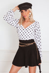 Polka Dot Top with Long Sleeves