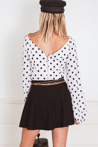 Polka Dot Top with Long Sleeves