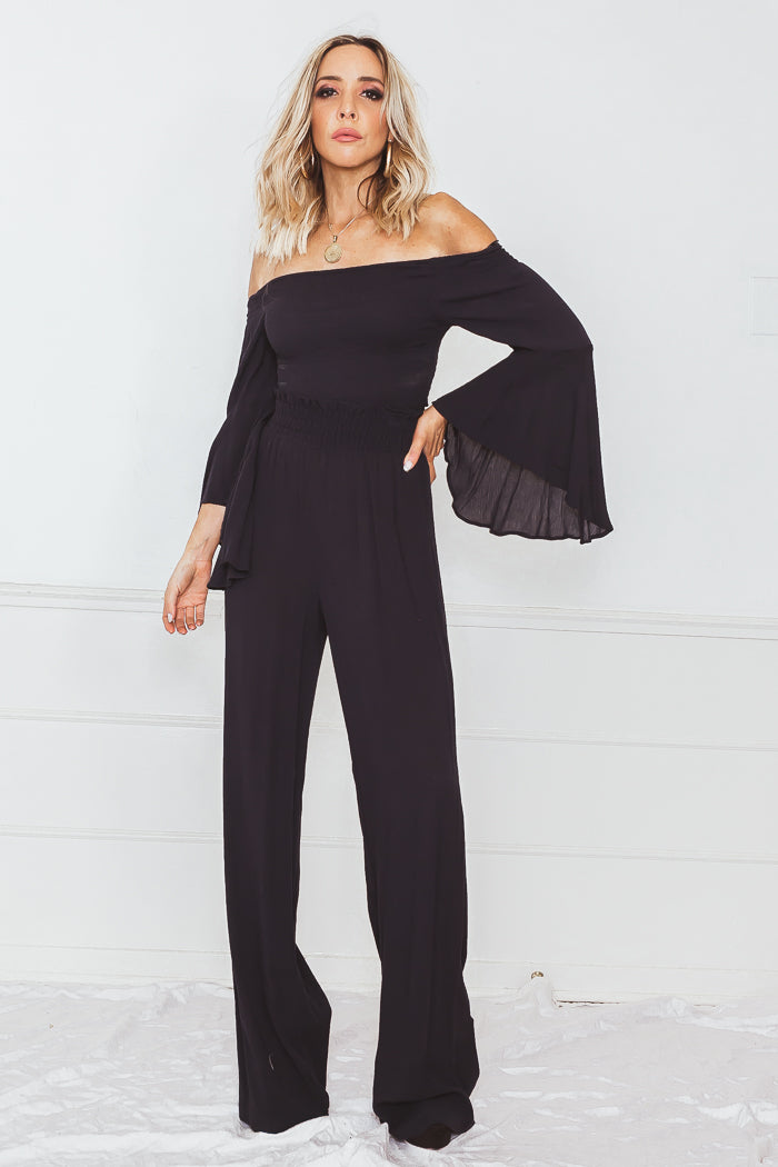 Crop Top & Pant Set - Navy - Haute & Rebellious