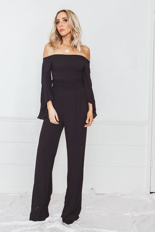 Crop Top & Pant Set - Navy