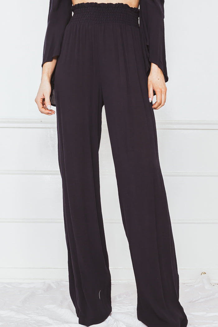 Crop Top & Pant Set - Navy