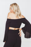 Crop Top & Pant Set - Navy