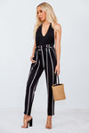 Striped Pant with Tie Waist