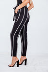 Striped Pant with Tie Waist
