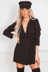 Blazer Wrap Romper - Black