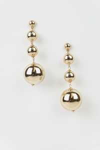 Gold Ball Drop Earrings - Haute & Rebellious