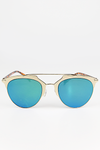 Skylar Reflective Sunglasses - SilverBlue - Haute & Rebellious