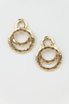 Gold Plated Overlapping Hoop Earring - Haute & Rebellious