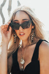 Retro Cateye Sunglasses - Black