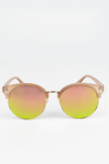 Road Ahead Reflective Sunglasses - Tan/Green - Haute & Rebellious