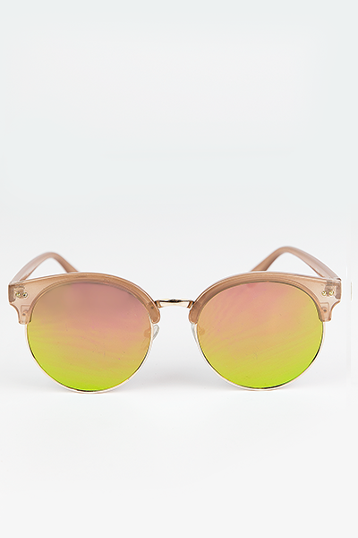 Road Ahead Reflective Sunglasses - Tan/Green - Haute & Rebellious
