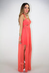 CUTOUT OPEN SKIRT MAXI - Orange - Haute & Rebellious