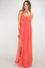 CUTOUT OPEN SKIRT MAXI - Orange - Haute & Rebellious