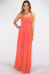 CUTOUT OPEN SKIRT MAXI - Orange - Haute & Rebellious